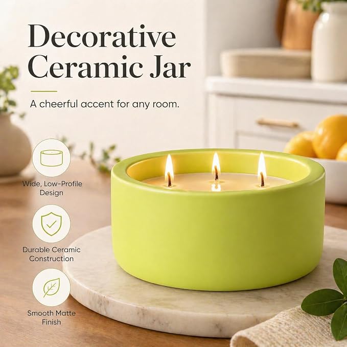 Scented Candles for Home Scented, Non Toxic Soy Candle for Women & Men, Matte Ceramic Jar Perfect Luxury Home Fragrance, Elegant Décor & Gift