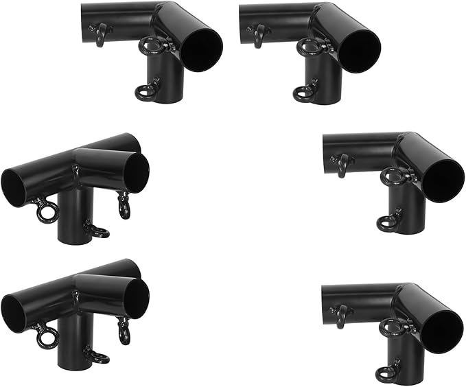 Aoneky 1 3/8'' Corner Flat Roof Canopy Fitting Couplers Kit - Frame Carport Connectors (6 Legs)