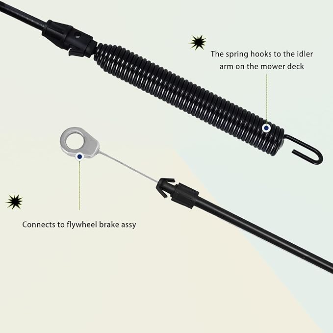 435111 532435111 Deck Engagement Clutch Cable for Craftsman 532435111 197257 435111 408714 YT3000 YT4000 YTS 4000 3000 DYS4500 DY4500 Lawn Mower