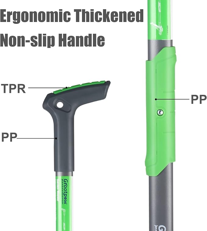Grootpow WP5 Apex Weeder, Lightweight Weed Puller Tool for Women, Weeding Remover Tool with 3-Claw Stainless Steel, 39-inch Ergonomic Handle, Easily Remove Weeds Without Bending or Kneeling