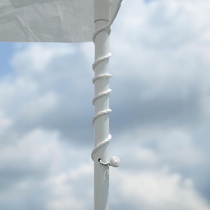 ShelterLogic 10' x 20' AG Replacement Canopy Cover for Outdoor Animal Shelter with 1-3/8" Max AP Frame, UPF 50+, 100% Waterproof Outdoor Storage Shed Cover, White