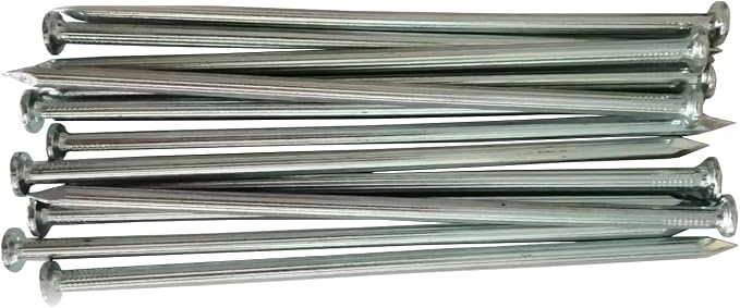 Metal Stakes, 6 Inch 140Pcs Galvanized Landscape Spikes,Garden Nails for Turf,Weed Barriers,Tent and More (140, 6 in)