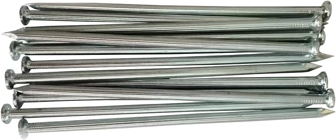 Metal Stakes, 6 Inch 144 Pcs Galvanized Landscape Spikes,Garden Nails for Turf,Weed Barriers,Tent and More
