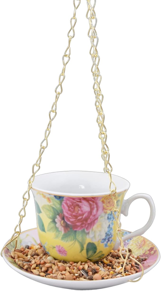 Esschert Design FB280 Hanging Teacup Feeder in Gift Box