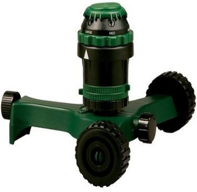 Orbit 58572N H2O-Six Gear-Drive Sprinkler on Plastic Wheel Base