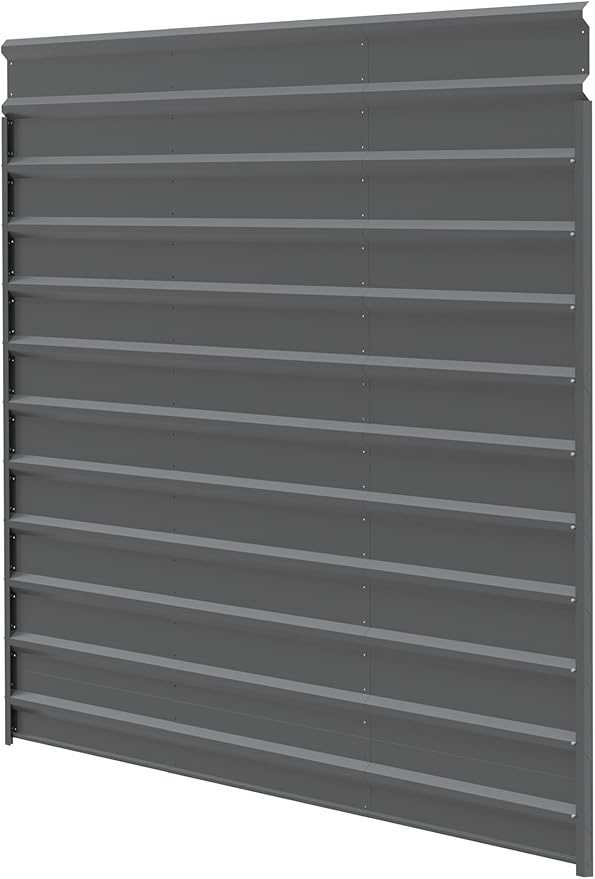 Arrow 15' x 9' One-Sided Carport Enclosure Wall Kit for 7' or 9' Carports, Heavy-Duty Galvanized Steel Carport Enclosure Panel, 1 Wall, Charcoal