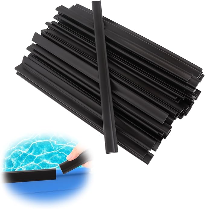 75pcs Pool Coping Strips, Above Ground Pool Liner Clips Set for Overlap Liner, Swimming Pool Liner Locking Strips Replacement Suitable for 27ft, 28ft and 30ft Round, 16 X 32ft and 18 X 33ft Oval Pool