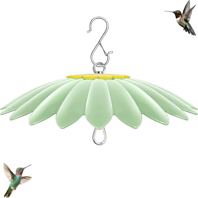 10.5 inch Hummingbird Feeder Shade Dome Cover,Rain Guard,Weather Guard for Bird Feeder, Umbrella Cover for Bird House for Outdoor,Squirrel Guard,Flower Design(Light Green)