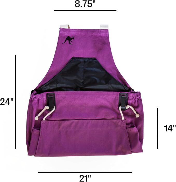 Roo Gardening Apron with Pockets for Women & Men - Canvas Garden Apron with Harvesting Pouch, Water-Resistant, Washable