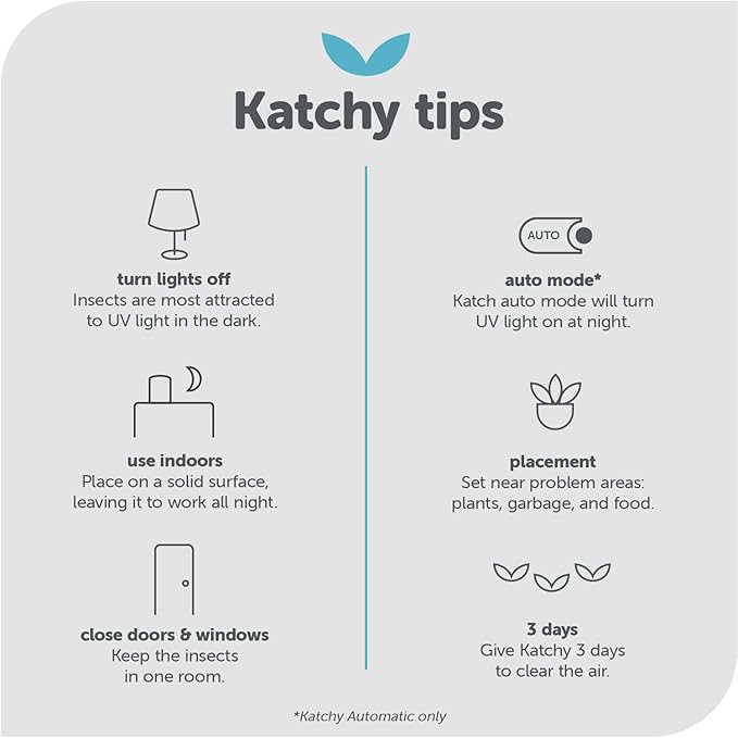 Katchy Original and Midnight Glue Board Refills (16 Pack) – Catcher & Killer for Mosquito, Gnat, Moth & Fruit Fly – Indoor Flying Insect Trap Glue Board Refills – Non-Zapper Traps for Buzz-Free Home