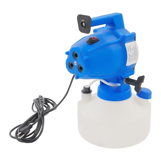 4 L Electric ULV Fogger 1.06 Gallon Sprayer Machine with 3 Nozzle, Portable Cold Fogger with Adjustable Flow Rate & Spray Angle, 26 FT Spraying Distance for Home Hotel Garden Patio (Indoor Outdoor)