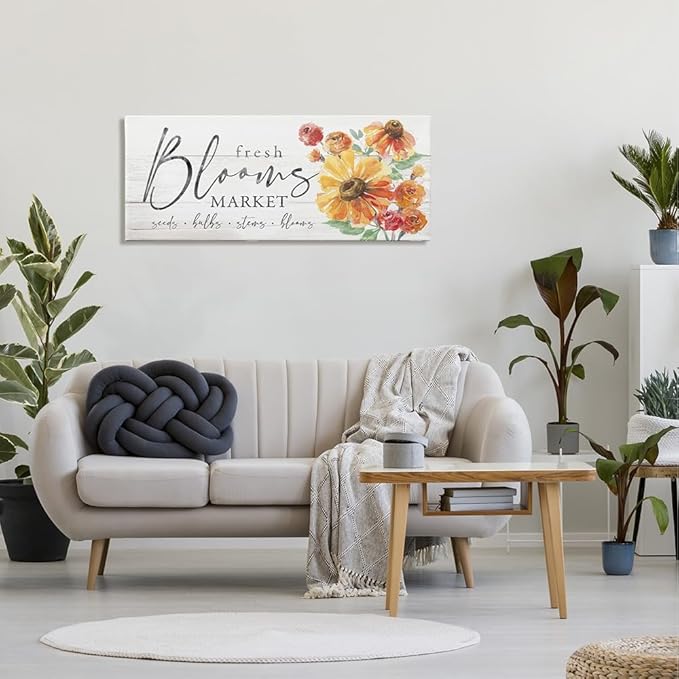 Stupell Industries Fresh Blooms Market Seeds Bulbs Stems Flower Illustration, Design by Courtney Morgenstern