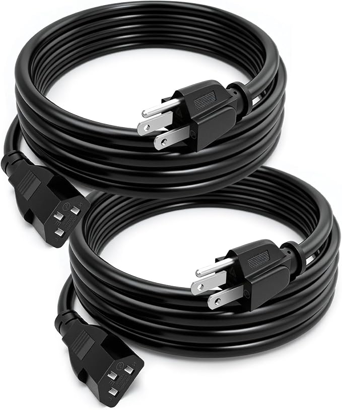 Power Cord Replacement for Traeger D2 Grills KIT0257, 3-Prong US Cable Compatible with Pro 575 & 780, Ironwood 650 & 885, Timberline 850 & 1300, Silverton 620 & 810, Century 885, 6ft, 2pcs