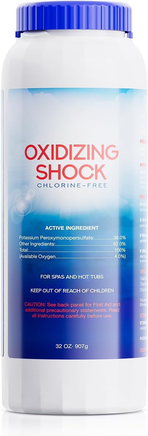 POOLHOUR 32 Oz Chlorine-Free Oxidizing Shock for Hot Tub, Oxidizer for Spas and Swimming Pools, Hot Tub Shock, 1 Pack