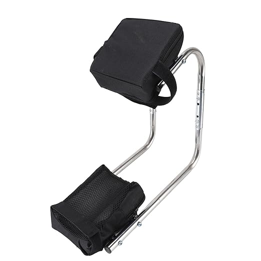 GOTOTOP Knee Seat Gardening Tool Stainless Steel Ergonomic Ankle Support Multifunctional Knee Seat Leg Brace for Gardening Work