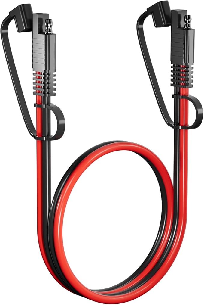 SAE Extension Cable 12AWG, SNLLMZI SAE to SAE Extension Cord DC Power Automotive Extension Cable for Solar Panels,Cars, RVs,Trucks,Boats, etc (3.3FT)