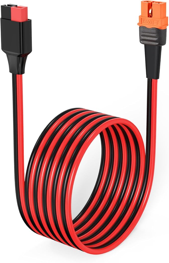 ELFCULB XT60i to Anderson Adapter,12AWG Anderson to XT60i Connector Cable for RC Battery Solar Portable Power Power Station and Solar Panel(6FT)
