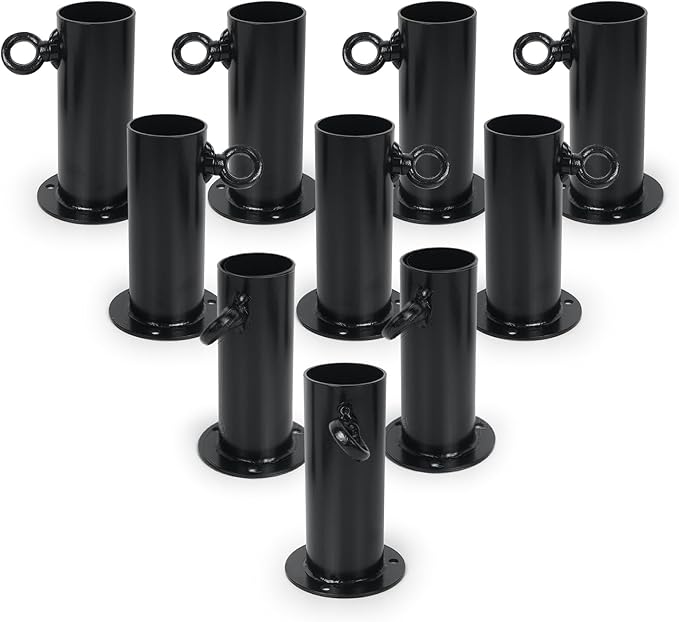 Aoneky 1'' Corner Canopy Fitting Couplers Kit - Fits 3/4" EMT - Frame Carport Connectors (Pack of 10 Foot Pad)