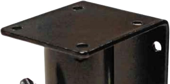 BestNest Pack of 4 Erva Bluebird House Pole Mounting Adapters – Black Steel Pole Mounts with Thumbscrew, Fits 1" O.D. Poles, Durable Powder-Coated Birdhouse Hardware