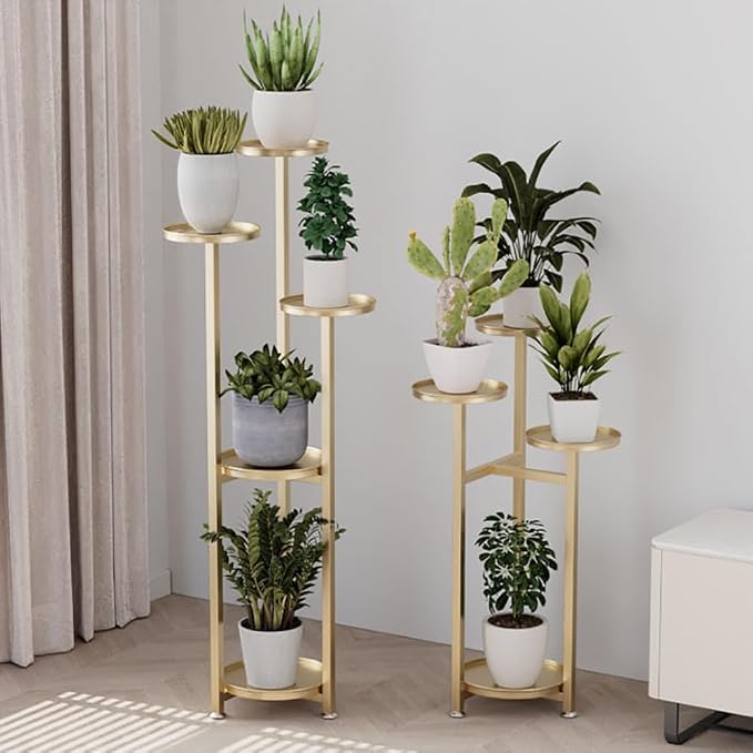 Takywep Corner Plant Shelving Multi-Layer Heavy Duty Metal Flower Pot Stand for Patio Garden Balcony Living Room Bedroom