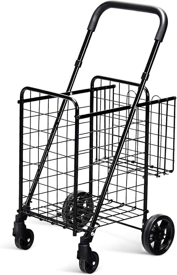ReunionG Outdoor Utility Cart Wagon, Black, 12" x 12" x 12"