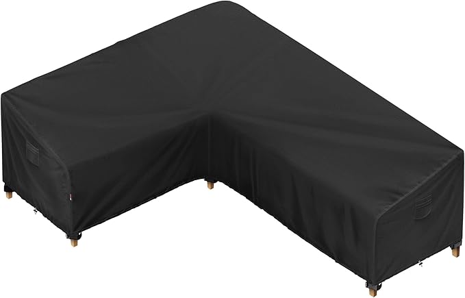 iBirdie Outdoor Patio Furniture Cover fit 100" x 130", 99" x 128", 98" x 126" L-Shaped Sectional Sofa, Waterproof Weatherproof Heavy Duty 600D Garden Cover for Outside L Shape Couch