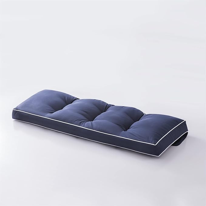 3 Seat 57 Inches Outdoor Porch Swing Cushions,Water-Resistant Tufted Patio Swing Replacement Cushions