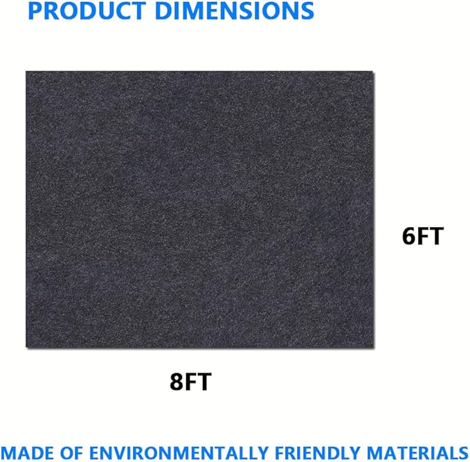 Outdoor Storage Shed Mat，Anti-Slip Patio Furniture Floor Mat，Waterproof Carport Mat，Backing prevents liquid penetration，Soft Material, Non-slip Backing,Washable，Excluding storage shed (6 × 8 FT)