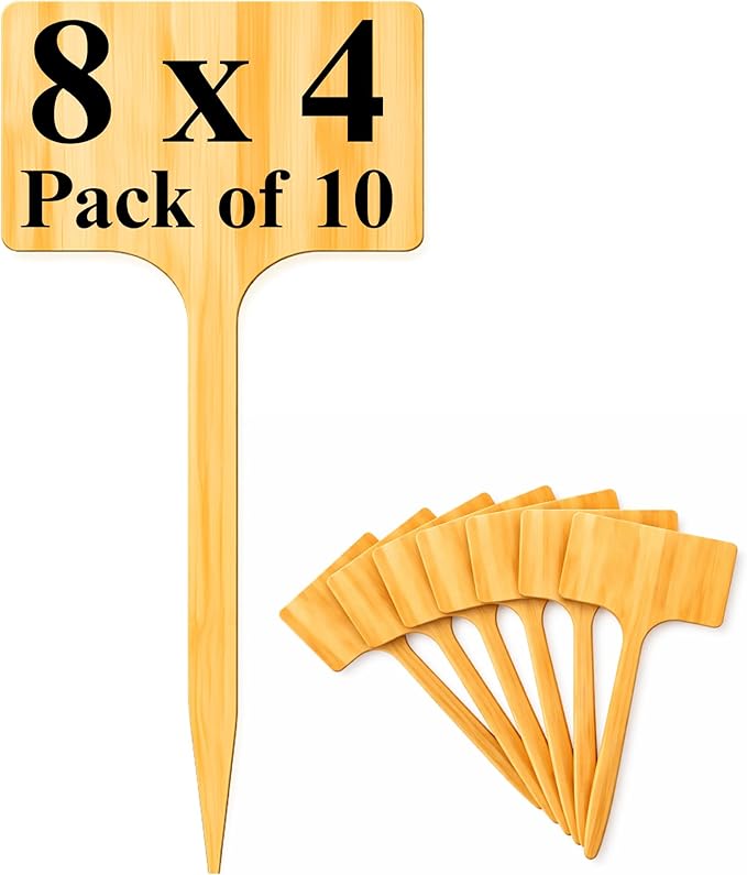 10 Pack 8 Inch Large Garden Markers – Plant Labels, Plant Name Tags – Easy to See & Read