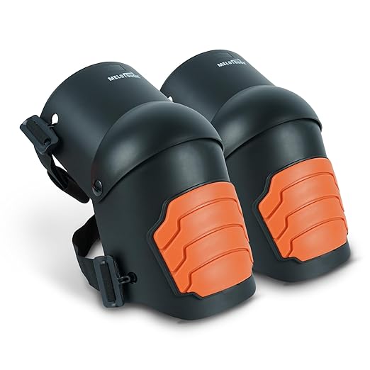 MELOTOUGH Knee Pads for Work,Construction,Flooring,Gardening-Comfortable and Flexible(Orange)