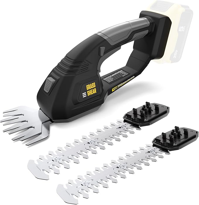 Cordless Hedge Trimmer Compatible with Dewalt 20V Battery, 2 in 1 Handheld Electric Trimmer Grass Shear, Bush Trimmer for Yard & Garden, Lawn Care(Tool Only)