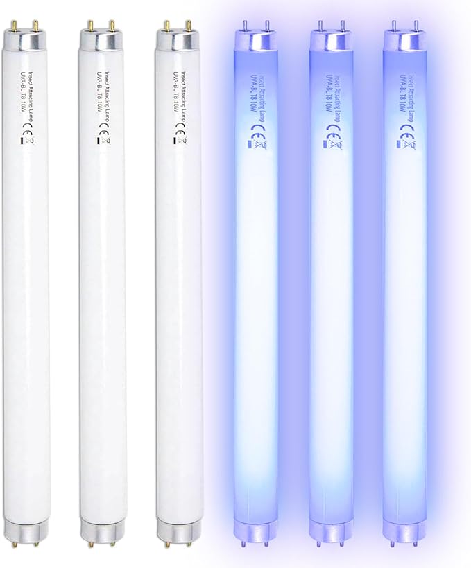 BAIMNOCM F10T8/BL 10W UV Bug Zapper Replacement Bulbs, 365nm Black Light Tubes for Aspectek, LiBa, Micnaron, 20W Insect Killer, FSL BL T8 F10W 13.8 Inch, G13 Base, 6 Pack