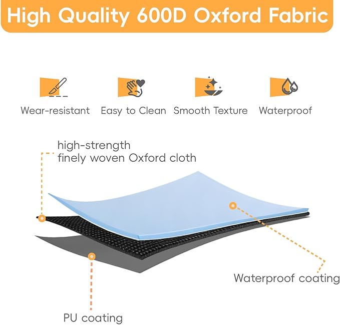 Universal Generator Cover 24 to 38 Inches 600D Heavy Duty Oxford. Dustproof and Waterproof Protection for Most 1500-15000W Generators, Black