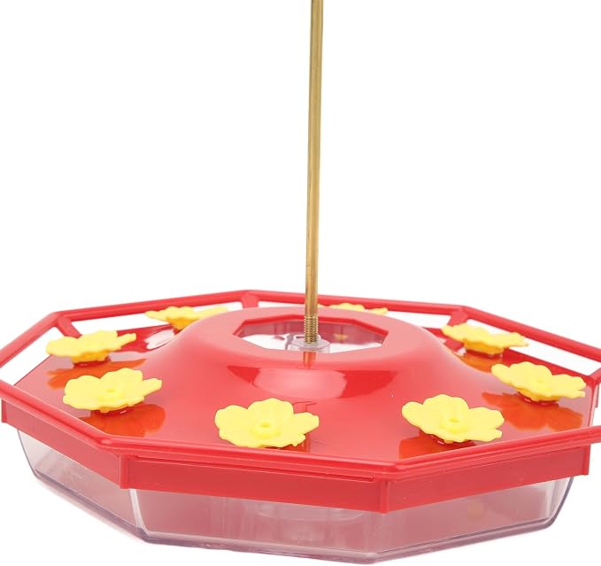 8 Yellow Flower Hummingbird Feeder Plastic Hummingbird Feeder with Copper Hook for Outdoors Hanging