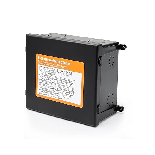 30 Amp Transfer Switch, Automatic Generator Transfer Switch for RV, Shore Power, Speedboats, 120V ATS Auto, Black