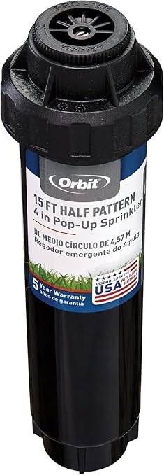 20-Pack Orbit 54345 4" Pop-Up Spray Head Sprinkler with Half Pattern Nozzle