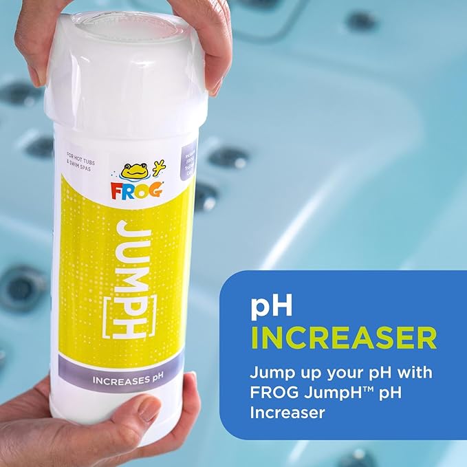 FROG JumpH pH Increaser for Hot Tubs and Swim Spas - 2 lb Bottle with TruDose Measuring Cap for Easy Maintenance & Balancing - 1 Pack