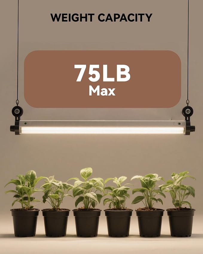 4Pack Retractable Ratchet Tie Down Straps, 13 Ft 1/8” Adjustable Rope Hanger, Heavy Duty Ratcheting Pulley System with 2 Carabiner Hook, for Xmars Decor, Hanging Plants, Grow Lights