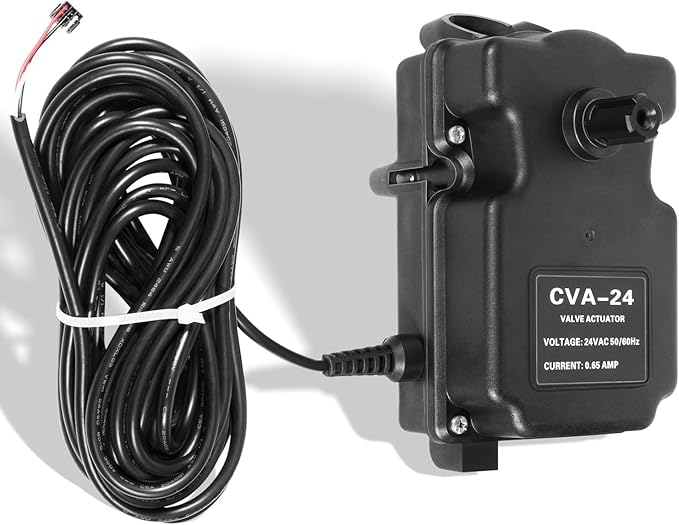 CVA-24T Valve Actuator 3-Port CVA-24T Valve Actuator Compatible with All 24VAC Control Systems, Replacement for Pentair 263045 Valve Actuator, 24 Volt AC, 180 Degree Rotation, 3-Wire, 25-Feet
