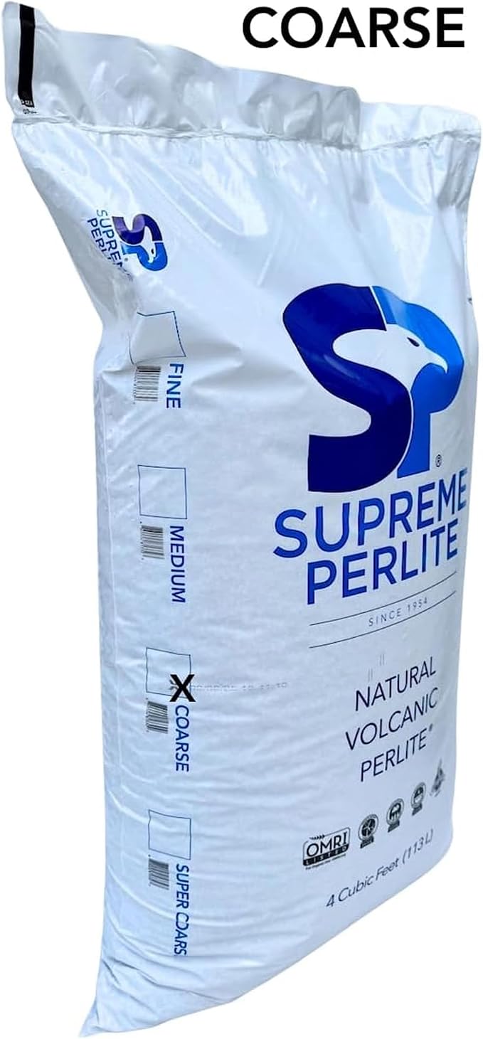 Supreme Perlite Coarse Horticultural Perlite for Potting and Gardening, 4 Cu Ft Bag - Garden and Plant Accessories for Indoor or Outdoor Use - Ideal for Seed Starting, Propagation and Soil Aeration