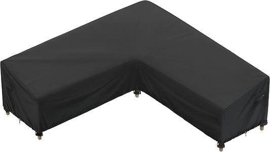 iBirdie Outdoor Sectional Cover fit 85 x 85 inch, 84 x 84, 83 x 83, 82 x 82 L-Shaped Patio Sofa Waterproof Weatherproof 600D Heavy Duty Garden Furniture Cover for Outside L Shape Couch