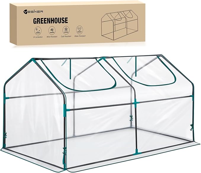 Yesker Mini Greenhouse 71"x36"x36" Portable Small Green House for Indoor Outdoor Greenhouses with PVC Cover Compact Greenhouses Kit for Winter Gardening Balcony Patio Outside Backyard Plant Protection
