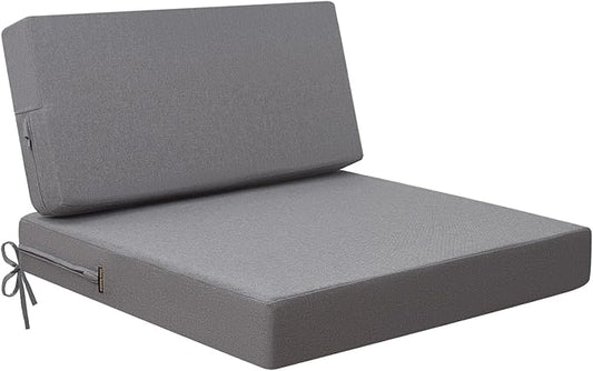idee-home Outdoor Chair Cushions for Patio Furniture, Outdoor Seat Cushion | Waterproof Couch Hampton Bay Deep Seat Replacement Chair Cushions for Garden Backyard Deck 26.5 x 26.5