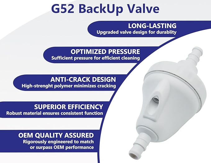 Upgraded G52 Backup Valve Replacement for Polaris Pool Cleaner Parts,Compatible with Polaris 180/280 & 280 TankTrax /380/480 Pro/3900 Sport/TR35P, Advanced Materials,Built to Last