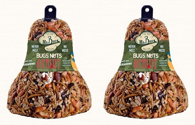 2-Pack of Mr. Bird Bugs, Nuts, Fruit Wild Bird Seed Bell 12.5 oz.