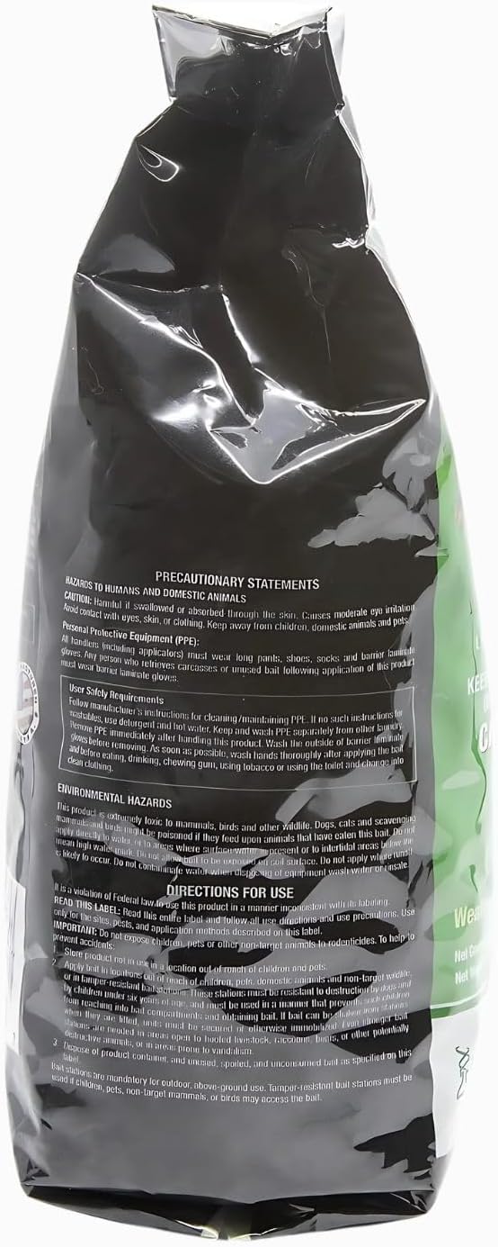 Neogen Ramik Green Fish Flavored Weather Resistant Rodenticide Nuggets, 4 lb bag (00615)