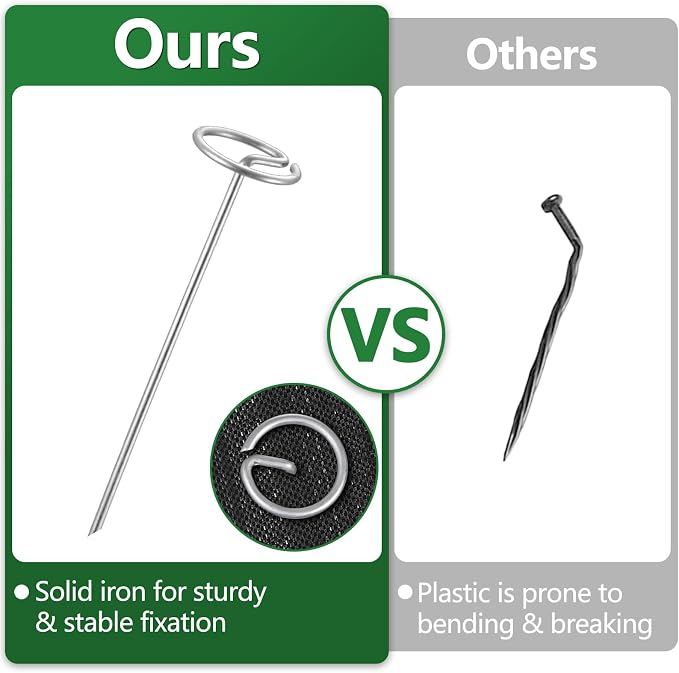 4 in Tall Landscape Edging, 40 ft Garden Border with 60 Metal Spikes, Flexible Plastic for Lawns - Black, No-Dig Design