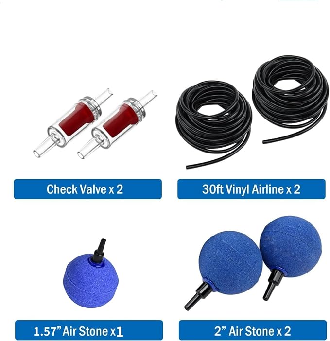 pond aerator pump pond aerator, pond aerators for outdoor ponds1000 & 2000 Gallons ，Voltage120V 4.5W Electric Water air Pump (blue（pond air2）)