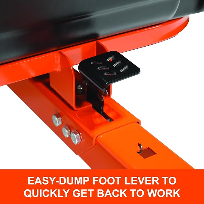 Agri-Fab Tow Behind Poly Dump Swivel Cart for Lawn Tractors and Mowers, 700 lb Capacity with Foot Dumping Mechanism