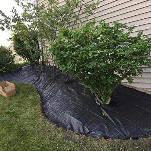 EXTRAEASY 3ft x 180ft Garden Weed Barrier Landscape Fabric,Weed Block Fabric Heavy Duty 3.2OZ,Woven Mulch for Landscaping Ground Cover Weed Control Fabric, Black Garden Bed Liner
